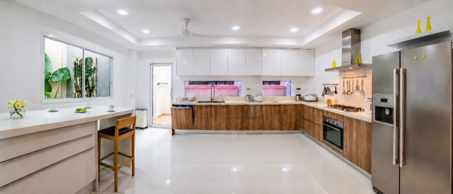 Laguna Links Villa kitchen renovation wide angle Bang Tao Phuket